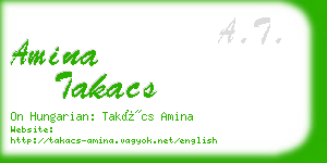 amina takacs business card